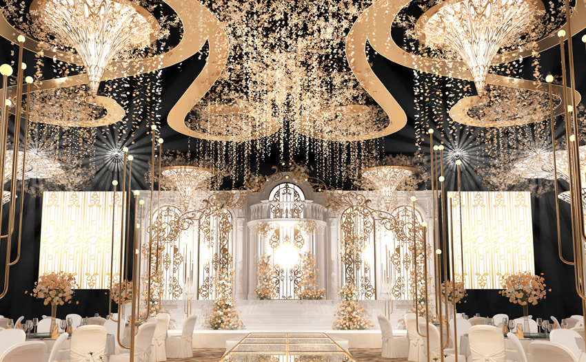 扶沟花木兰喜事汇金色大厅效果展示